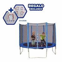 Trampolin Infantil 305X253CM para Fomentar el Deporte en los Hijos Y+Regalo Sticker